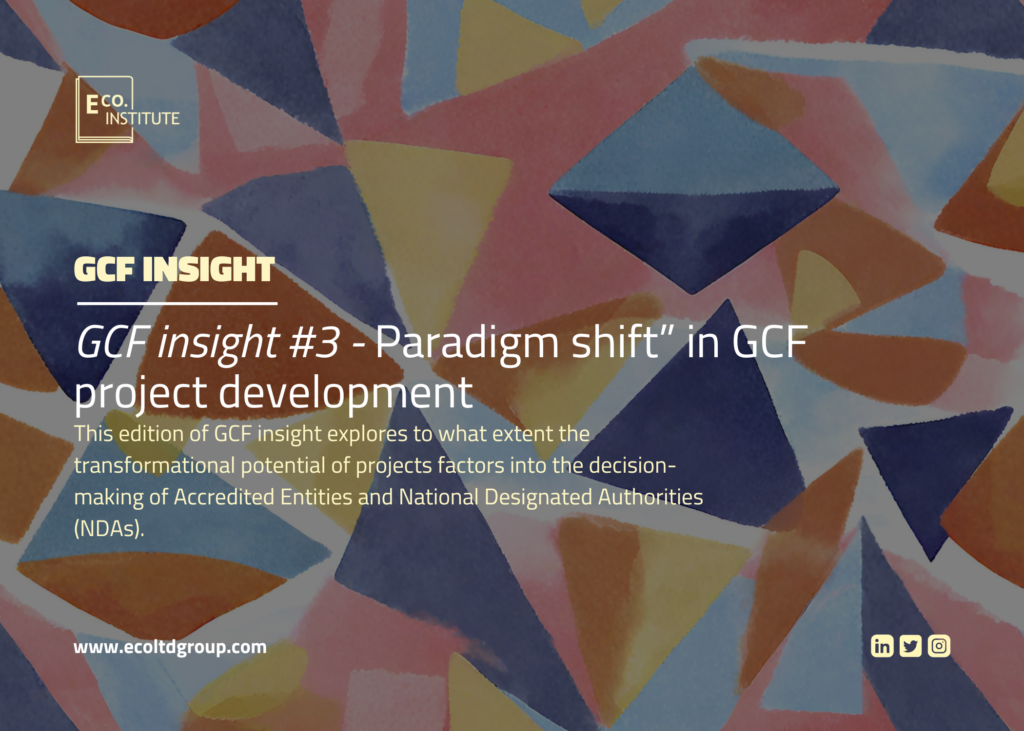 GCF insight #3: “Paradigm shift” in GCF project development