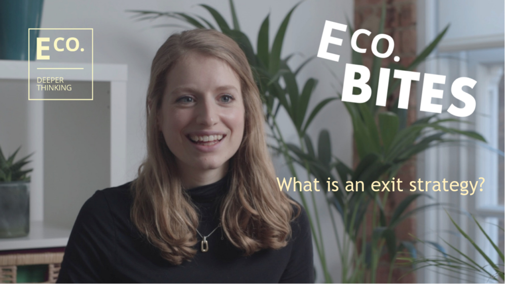E Co. bites: What is an exit strategy?