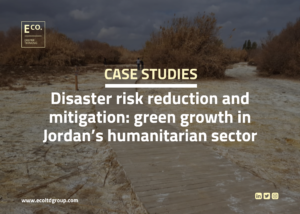 Disaster risk reduction and mitigation: green growth in Jordan’s humanitarian sector