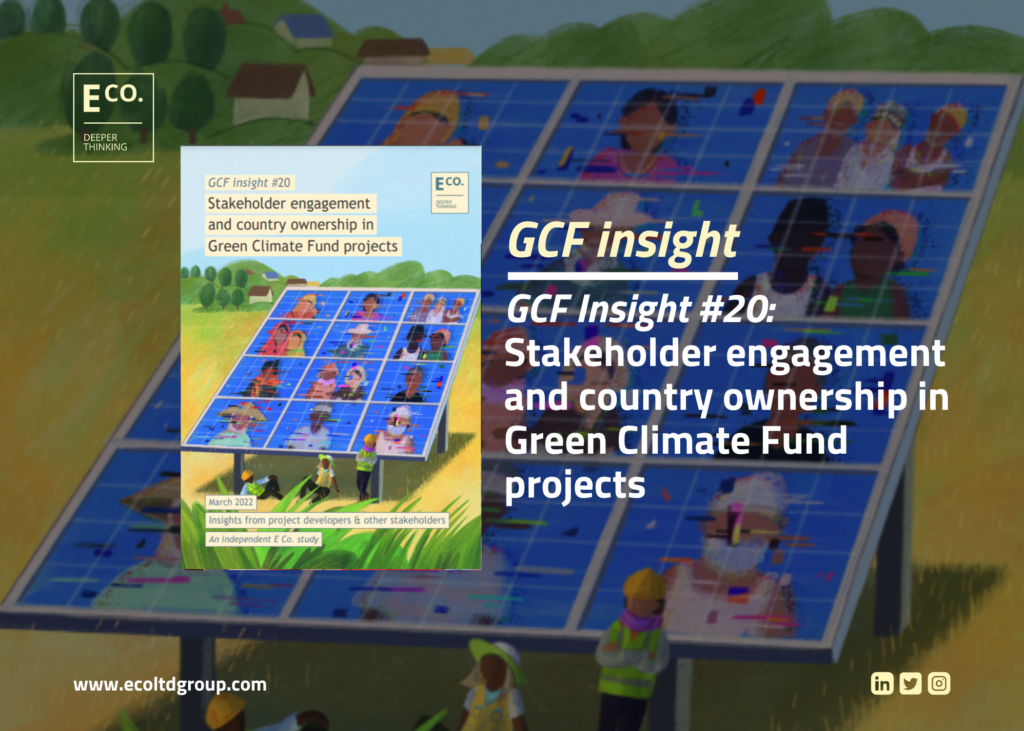 GCF insight #20: Stakeholder engagement and country ownership in Green Climate Fund projects