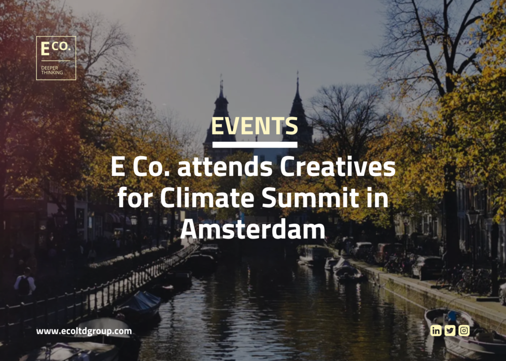 E Co. attends Creatives for Climate Summit in Amsterdam