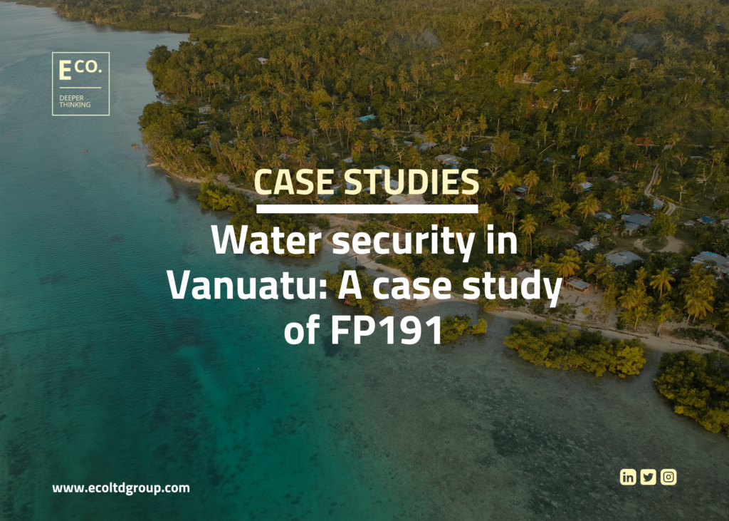 Water security in Vanuatu: A case study of FP191
