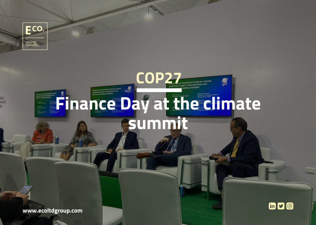 COP27: Finance Day at the climate summit