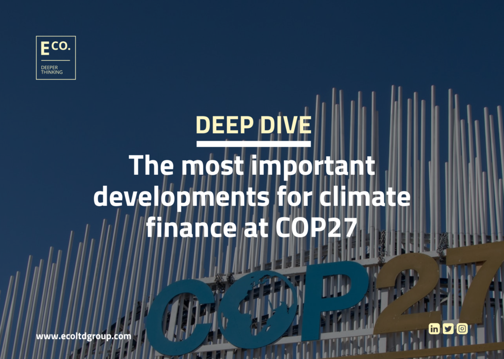 Climate finance at COP27