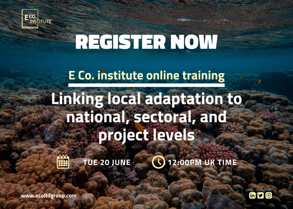 E Co. institute training | Linking local adaptation to national, sectoral, and project levels