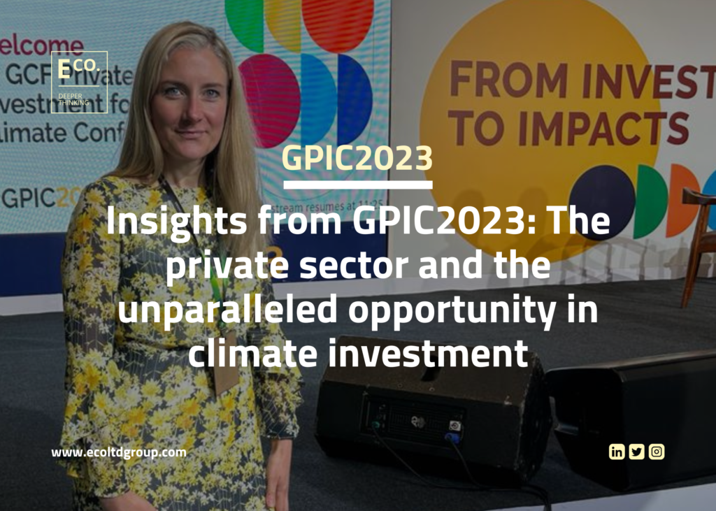 Insights from GPIC2023: The private sector and the unparalleled opportunity in climate investment